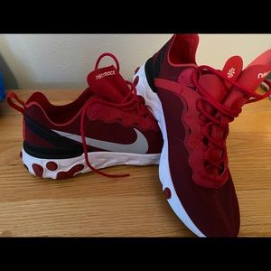 University Red Nike React shoes